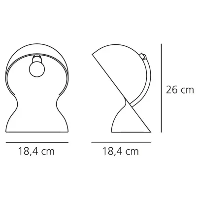 DALU' LAMPADA DA TAVOLO ARTEMIDE SCHEDA TECNICA