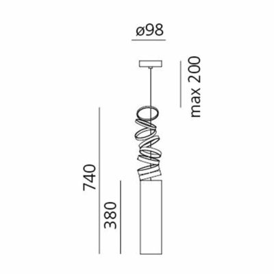 DECOMPOSE' SOSPENSIONE  ARTEMIDE SCHEDA TECNICA