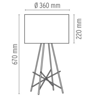 flos lampada-da-tavolo-ray-t-led-nero
