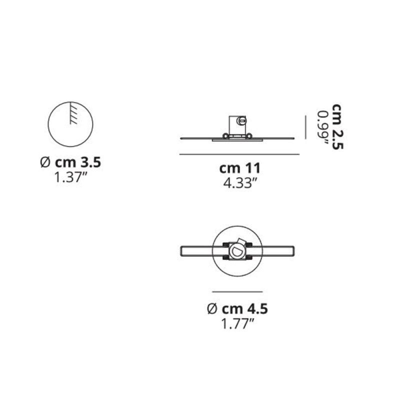 ACCESSORIO Recessed micro canopy Lodes