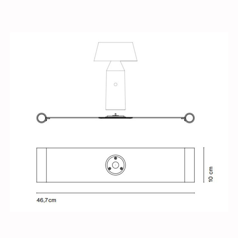 ACCESSORIO bracciolo +magnete per lampada da tavolo Bicoca Marset