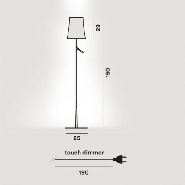 Birdie LED Floor con touch dimmer Foscarini - immagine 2