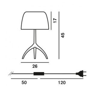 FOSCARINI lampada da tavolo LUMIERE GRANDE ON/OFF (Alluminio / Bianco caldo  - Vetro soffiato e alluminio lucido) 