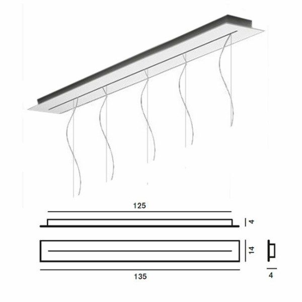 ACCESSORIO Rosone multiplo lineare 135 cm Foscarini