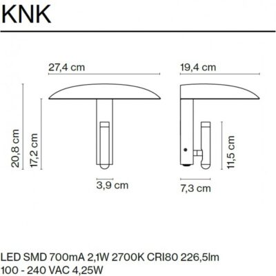 KNK WALL MARSET SCHEDA TECNICA