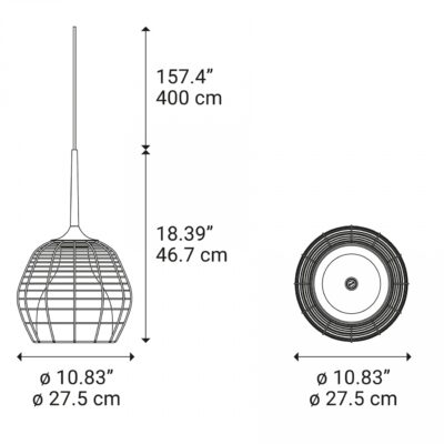 CAGE SOSPENSIONE PICCOLA SCHEDA TECNICA