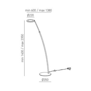 Alternative view of GPI Piantana arco Gea Luce